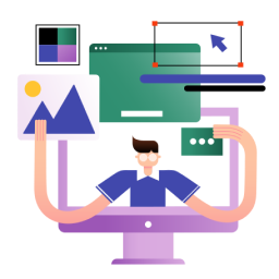 Man creating a website